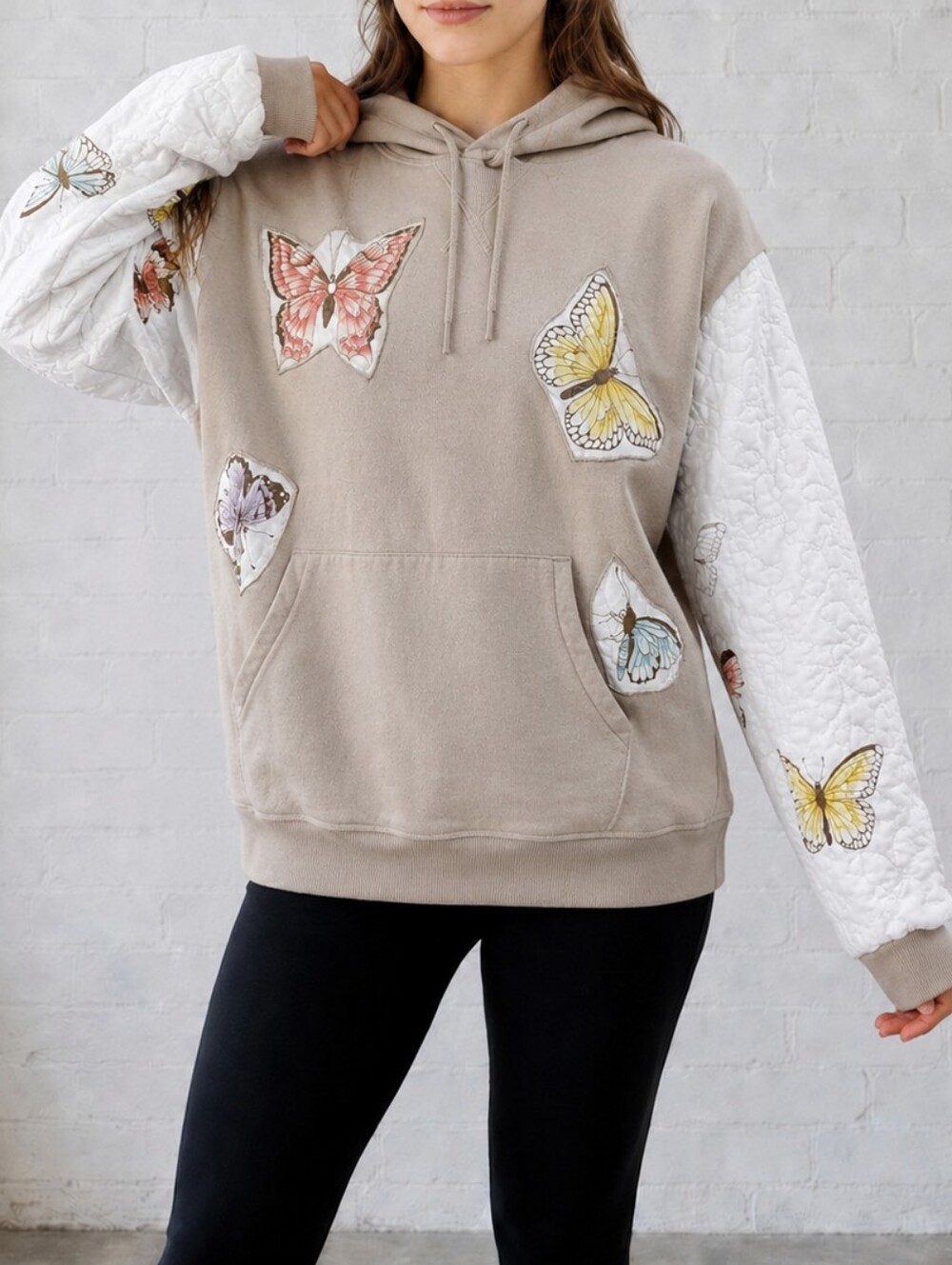 Upcycled- Springlight Butterfly Hoodie